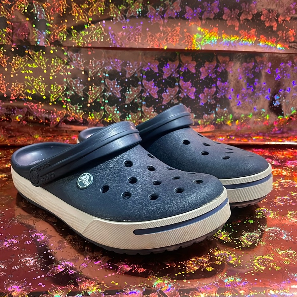 Navy blue crocs